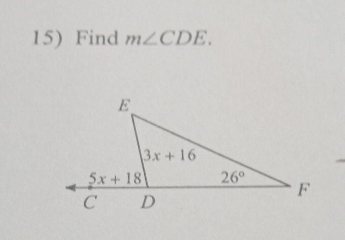 Find m∠ CDE.