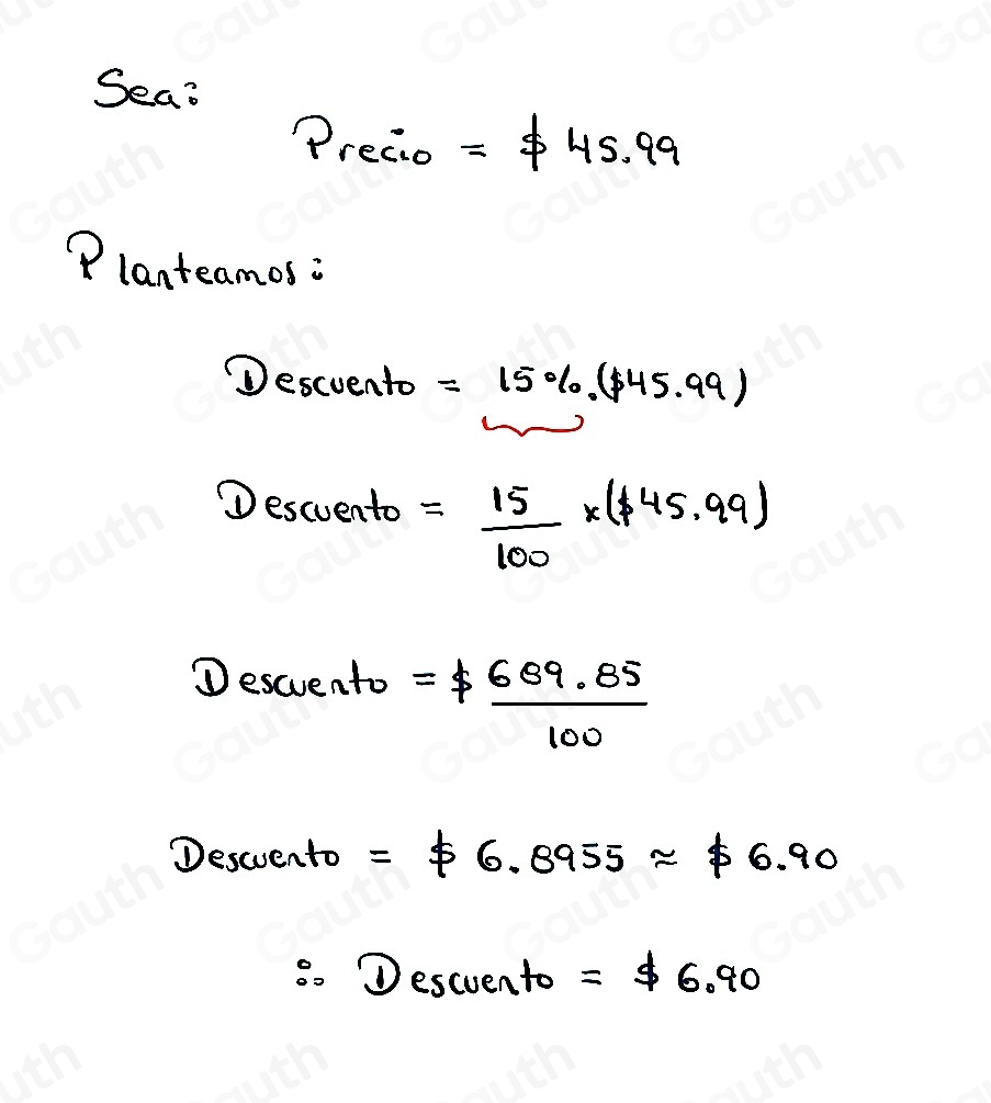 Solved: Resuelve el problema verbal de porcentaje. Una mesa tiene un ...