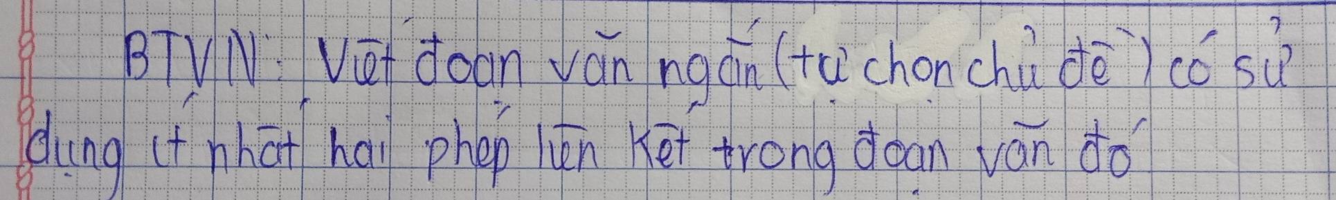 BTyN Vū doan ván ngán (tu chonchù dè )cǒ sù 
dung (tnhāi hoi phen ǎn Kēi rong doon ván do