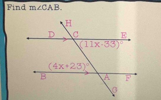 Find m∠ CAB.