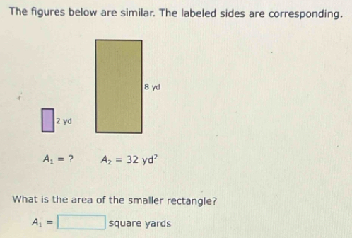 Solved: The figures below are similar. The labeled sides are ...