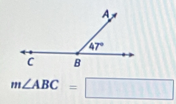 m∠ ABC=□