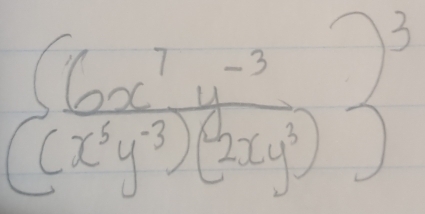 frac (6x^7y^(-3)(x^3y^(-3))( 1/2xy^3 )^3