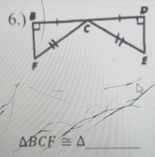 △ BCFK>BCE≌ △ _