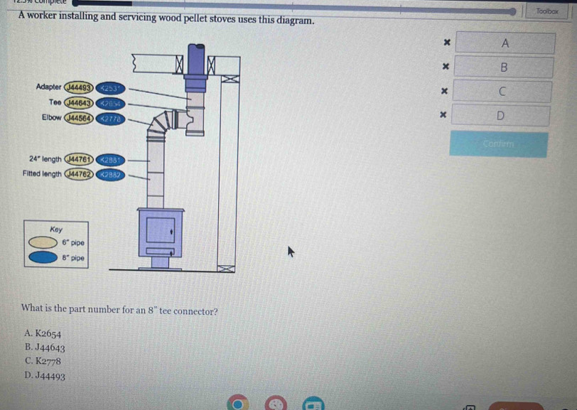 Solved: Toolbax A worker installing and servicing wood pellet stoves ...