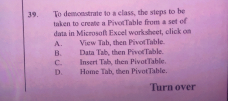 Solved: .To demonstrate to a class, the steps to be taken to create a ...
