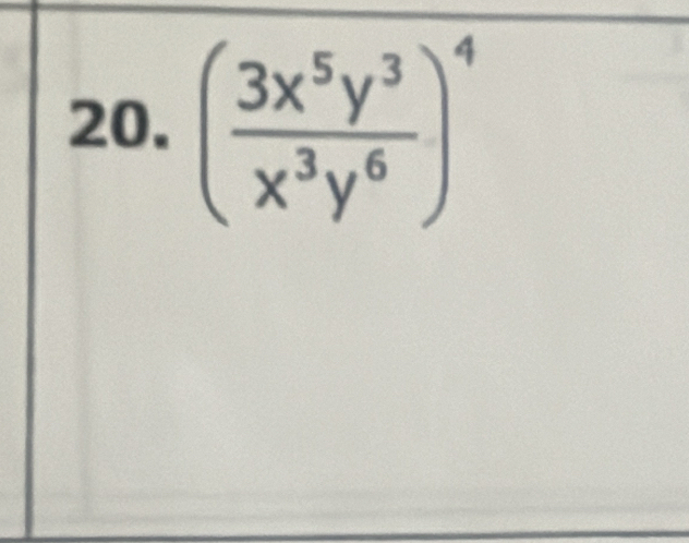 ( 3x^5y^3/x^3y^6 )^4