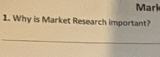 Why is Market Research important? 
_