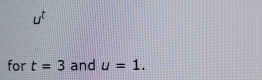 for t=3 and u=1.