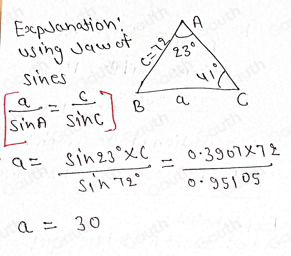Solved: For triangle ABC, the length of side c=72 , angle C=41 , and ...