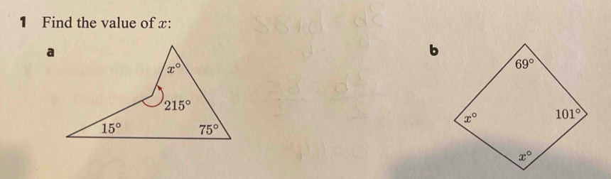 Find the value of x: