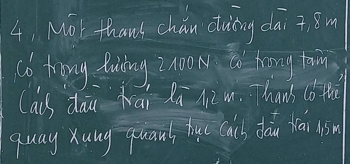 NOt than chán duing ca. +B 
cb hing luing ZNO N to Kong ton 
lads dau Nāi lā jizm. Thanh (o the) 
quay Xung quanl tuc Cach dǎu yái dim