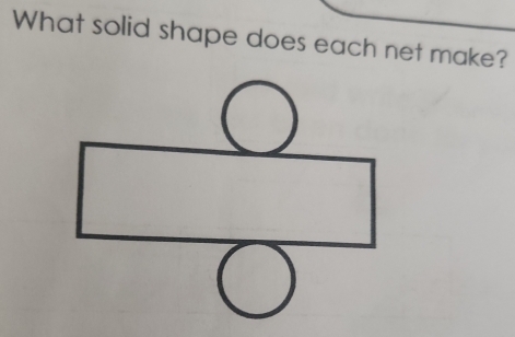 What solid shape does each net make?