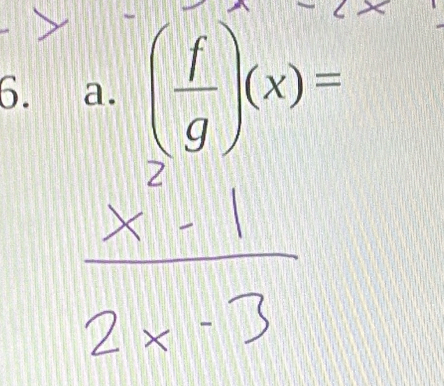 ( f/g )(x)=