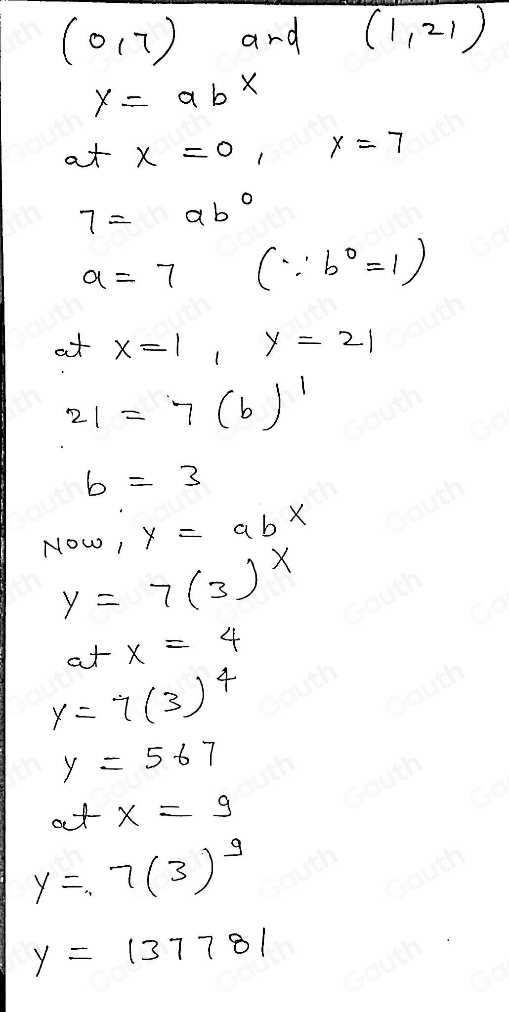 Solved: Common Ration: Equation: y= [Math]