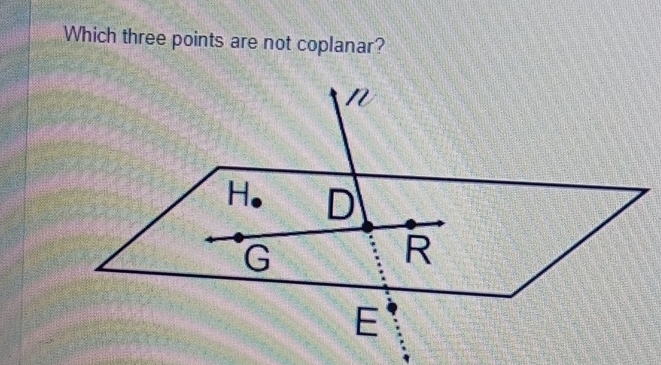 Which three points are not coplanar?