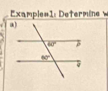 Example#1: Determine w