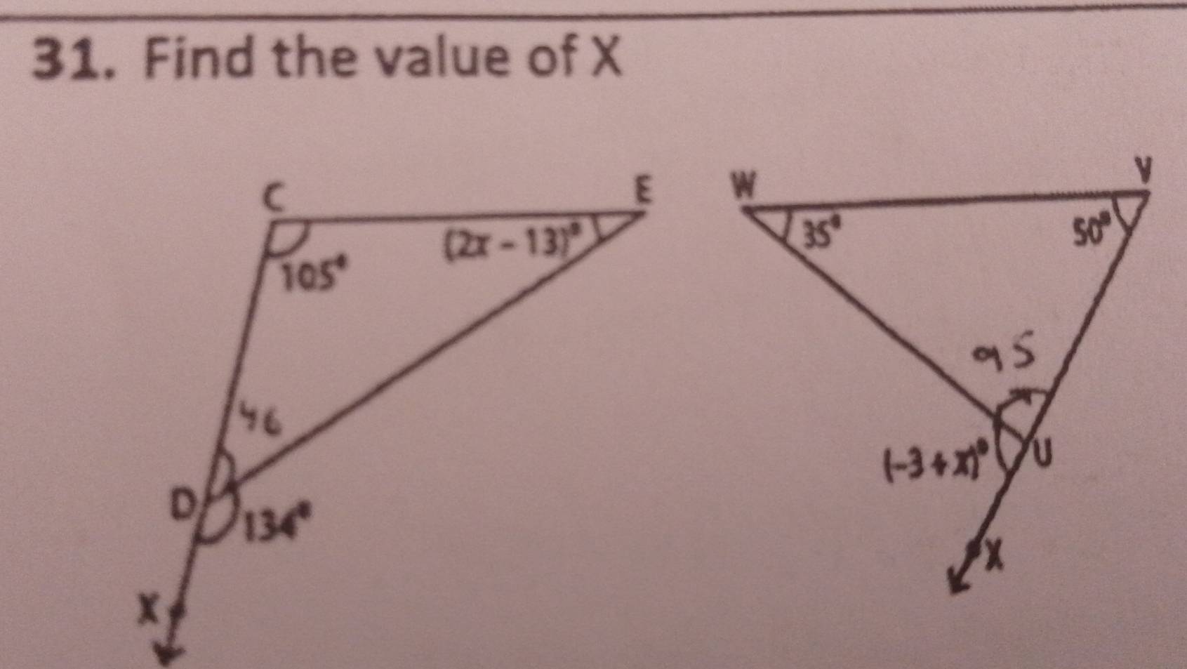 Find the value of X