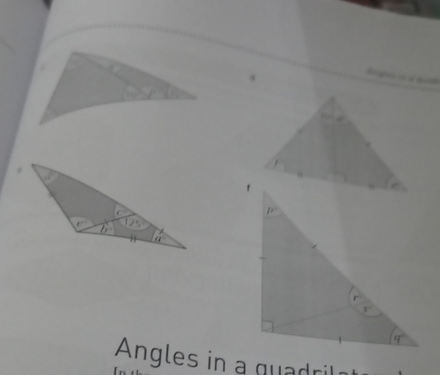 Angles in a  quadril