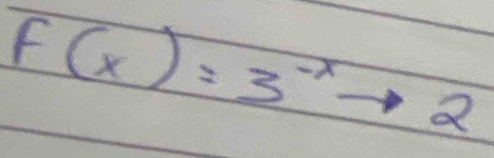 f(x)=3^(-x)to 2