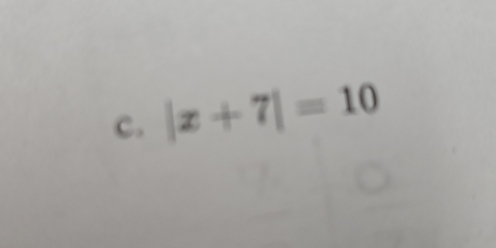 |x+7|=10