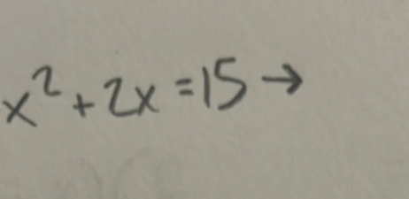 x^2+2x=15