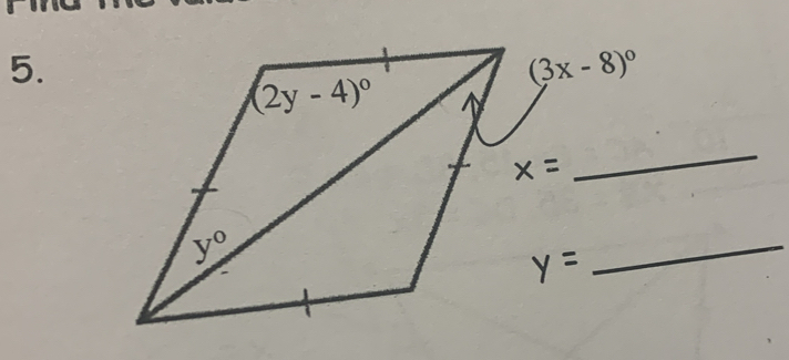 (3x-8)^circ 
x=
_
y=
_