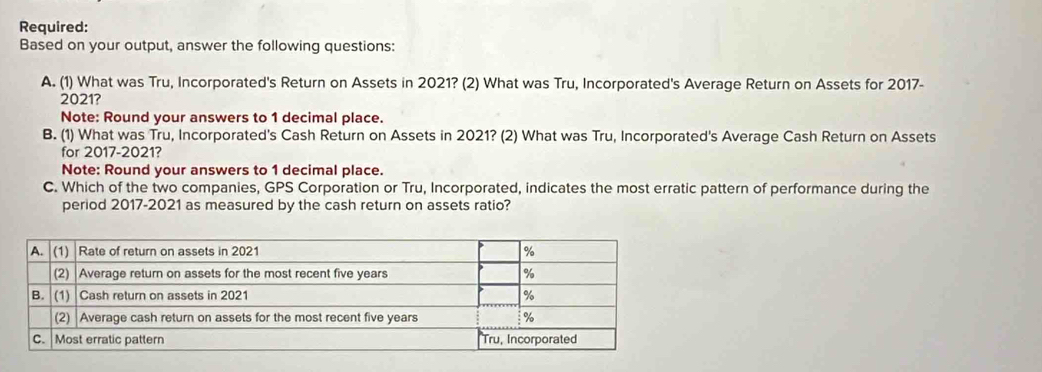 Solved: Required: Based on your output, answer the following questions ...