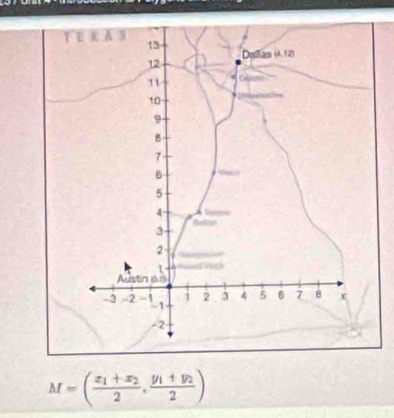 M=(frac x_1+x_22,frac y_1+y_22)