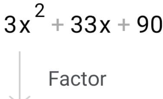 3x^2+33x+90
Factor