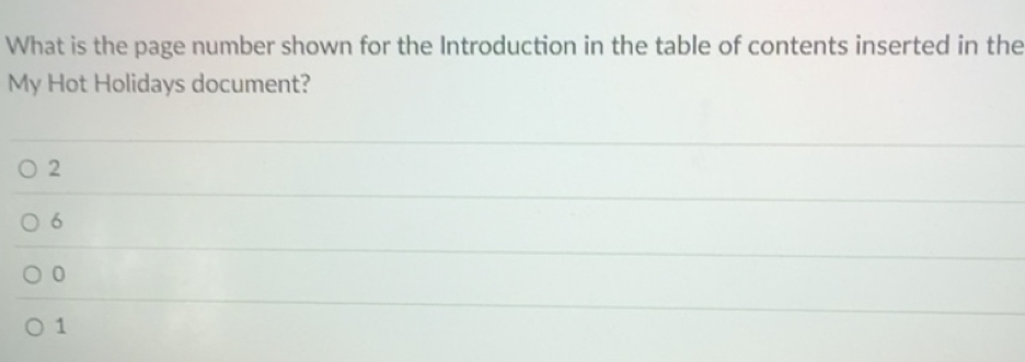Solved: What is the page number shown for the Introduction in the table ...