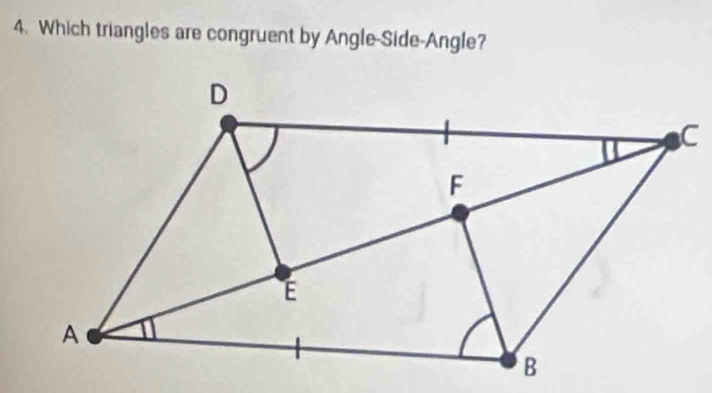 Which triangles are congruent by Angle-Side-Angle?