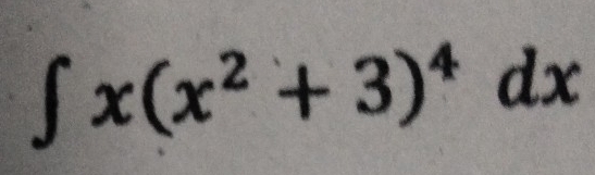 ∈t x(x^2+3)^4dx