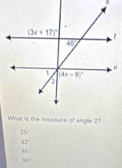 25°
42°
46°
88°