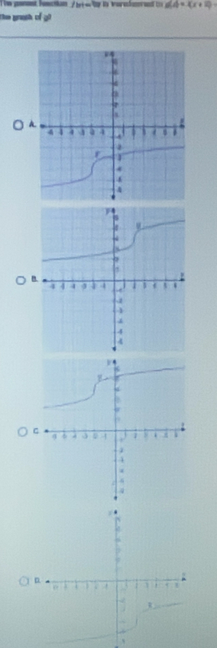 firt=070 ∠ 4=(x+2)^circ 
The grash of gū 
A 
B. 
C 
s