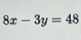 8x-3y=48