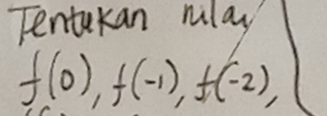 Tentakan rlay
f(0), f(-1), f(-2), 
.