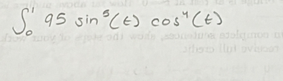 ∈t _0^(195sin ^5)(t)cos^4(t)