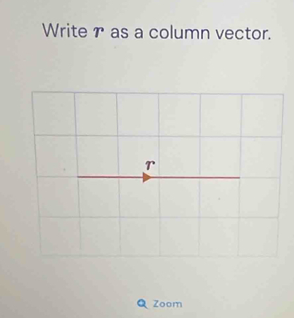 Writer as a column vector. 
r 
Zoom