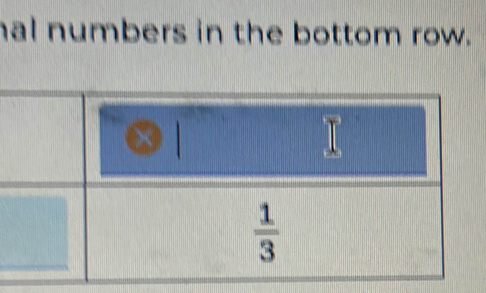 hal numbers in the bottom row.