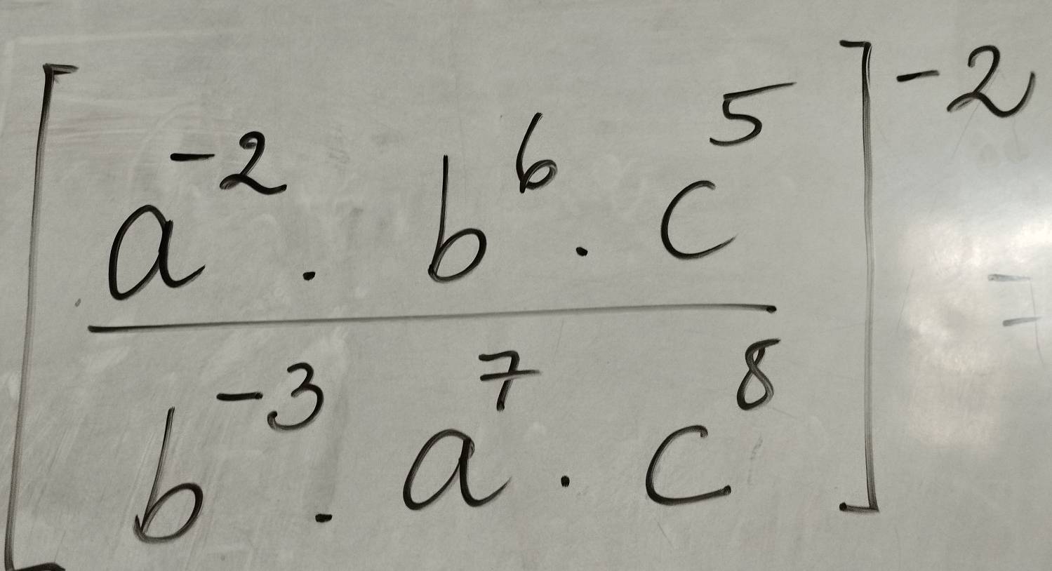 [ (a^(-2))/b^(-3) ·  b^6· c^5/a^7· a^8c 