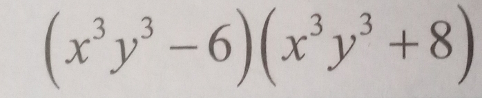 (x^3y^3-6)(x^3y^3+8)