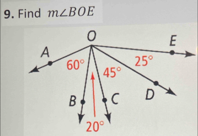 Find m∠ BOE