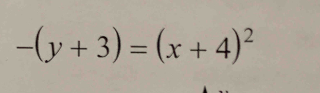 -(y+3)=(x+4)^2