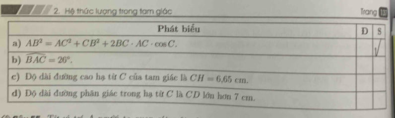 Hệ thức lượng trong tam giác Trang 137