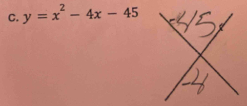 y=x^2-4x-45