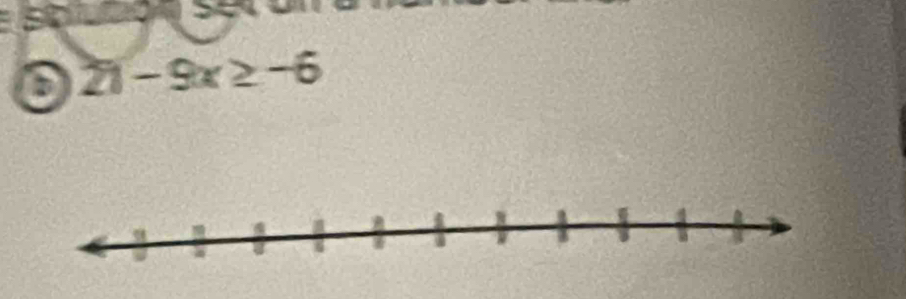 21-9x≥ -6