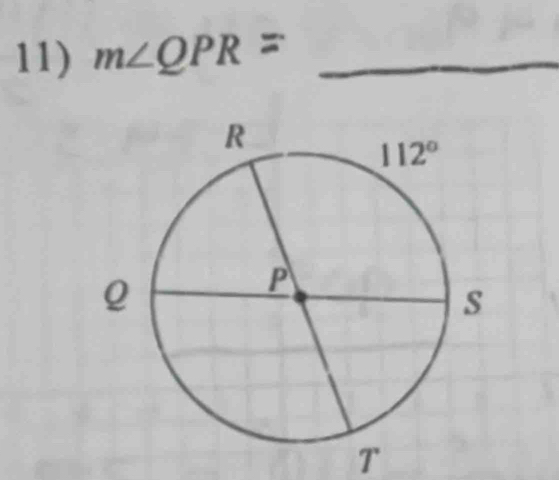 m∠ QPR= _
T