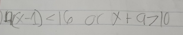 9(x-1)<16</tex> OC x+9>10
