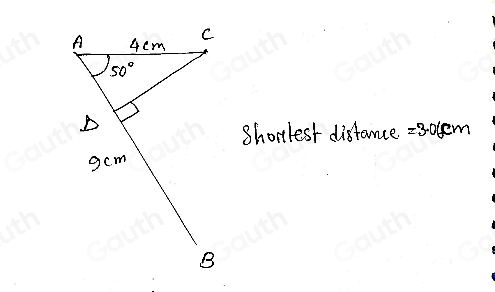 Solved: Use a ruler and a protractor to draw the diagram below. Then ...